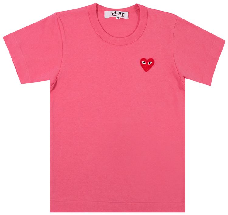 

Футболка Comme des Garçons PLAY Short-Sleeve T-Shirt With Small Red Heart 'Pink', розовый