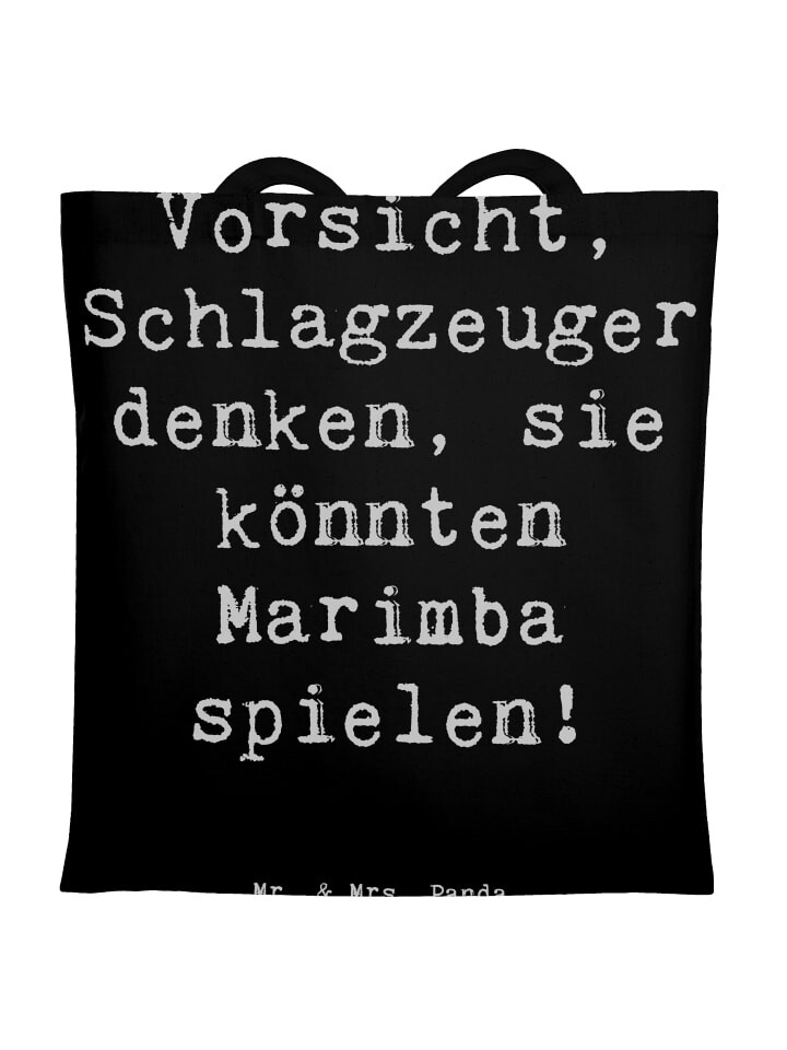 

Сумка Mr. & Mrs. Panda Tragetasche Marimba Humor mit Spruch, черный