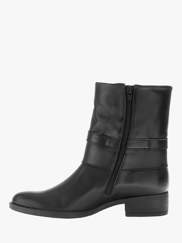 Женские ботинки до щиколотки с ремешком и пряжкой из имбирной кожи Gabor, Black — фото 4