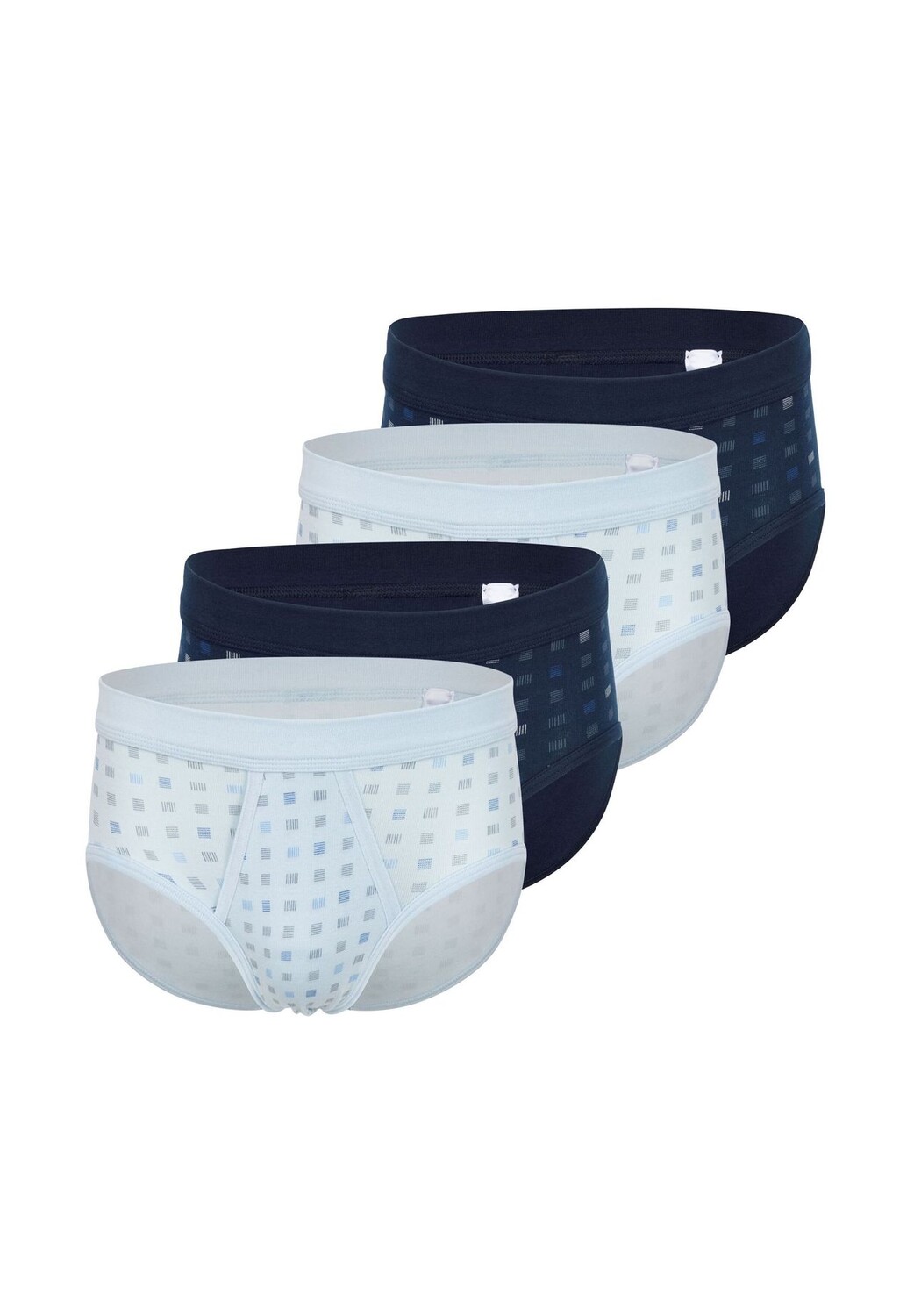 

Спортивные трусы / трусы в упаковке из 4 шт Cotton Essentials в тонкую рубчику SCHIESSER, цвет Dunkelblau / Hellblau