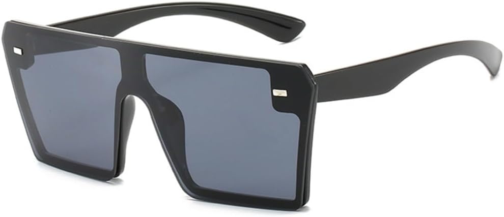 

1 шт. Солнцезащитные очки большого размера для женщин, ретро-очки с градиентным переходом цвета для мужчин, большие очки в ретро-оправе, защита от ультрафиолета UV400 LANGSER, Black Gray