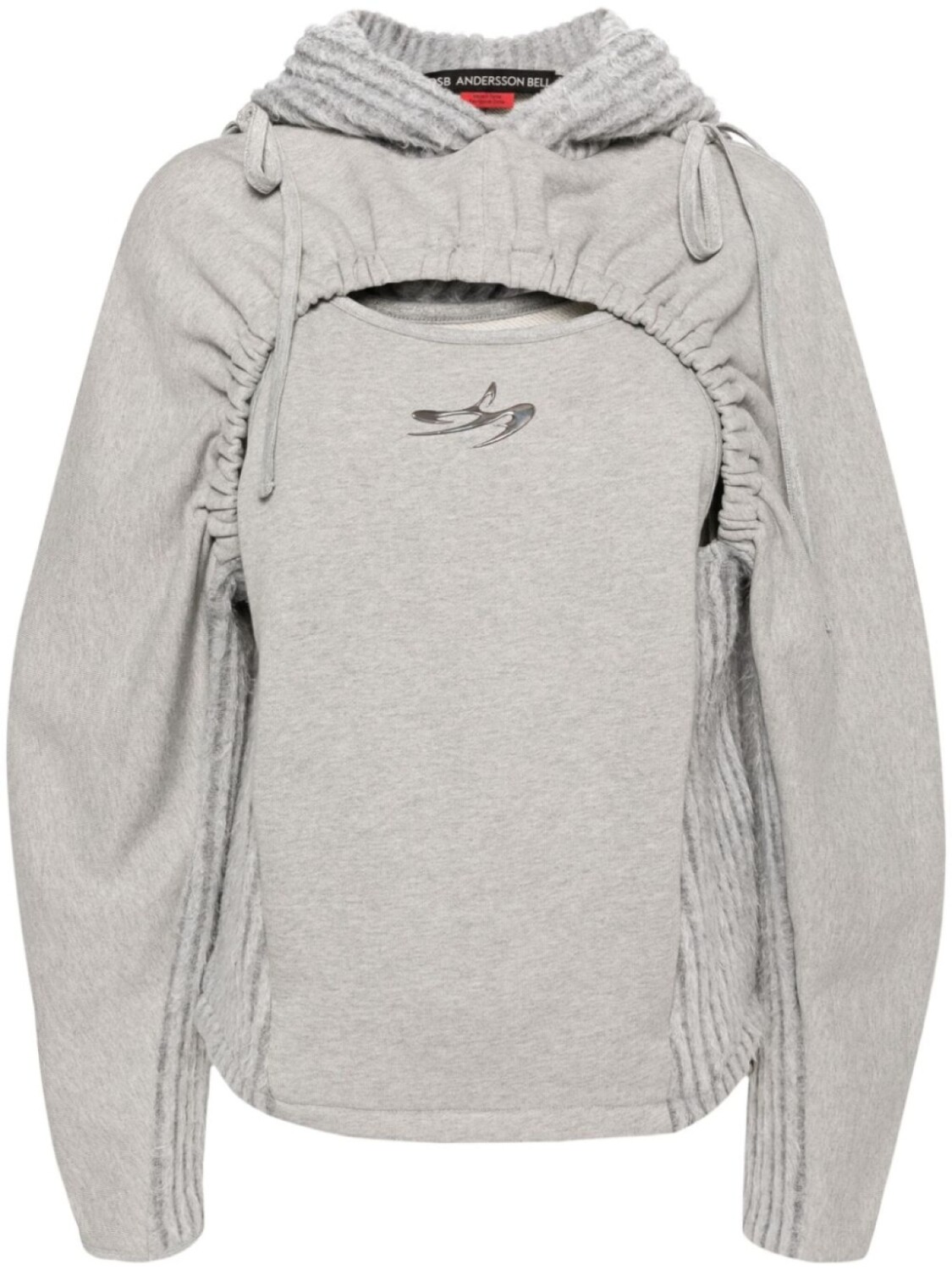 

Andersson Bell худи с вырезами, серый