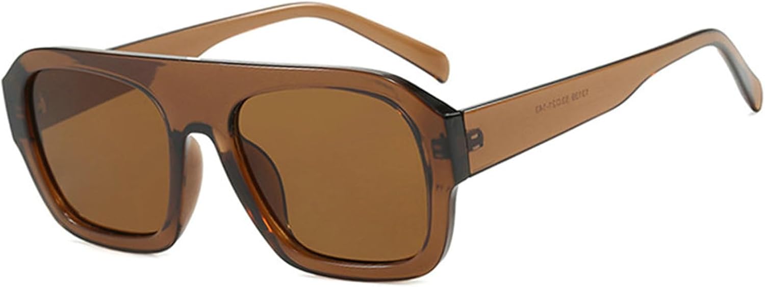 

Солнцезащитные очки Helena в стиле ретро с плоской верхней частью, квадратные, женские, модные, градиентные, с защитой от УФ-излучения UV400, мужские, панк, пилотные, S68, C11