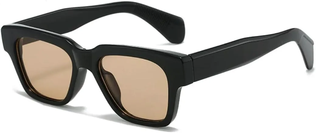 

Модные солнцезащитные очки для женщин в стиле ретро, ​​желто-синие, с защитой от УФ-излучения UV400, модные солнцезащитные очки для мужчин UUPTTPL, Black Champagne