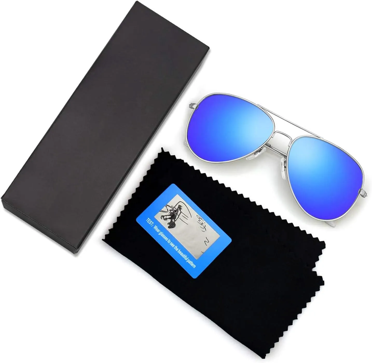 

Поляризованные солнцезащитные очки-авиаторы для мужчин/женщин, металлические мужские солнцезащитные очки, очки для вождения Ziwanule, Dark Blue Lens/Silver Frame2