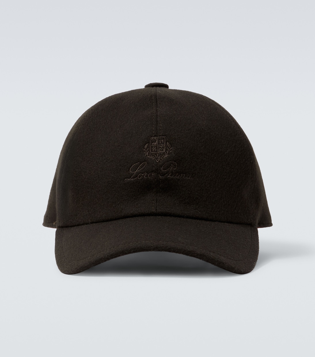 

Бейсболка из замши с вышитым логотипом Loro Piana, Dark Military Green