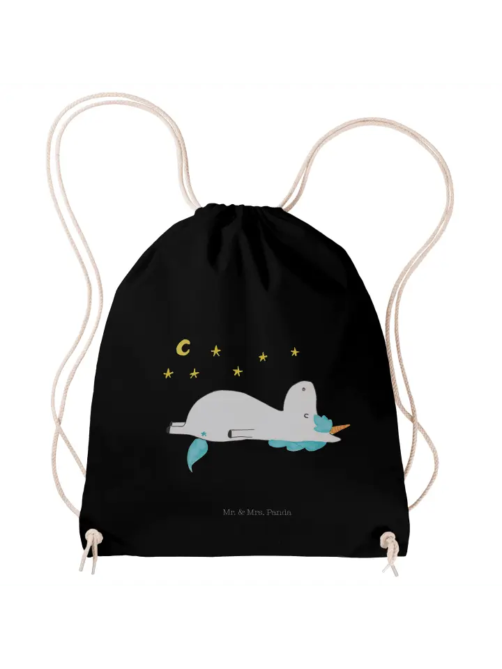 

Спортивная сумка Mr & Mrs Panda Sportbeutel Einhorn Sternenhimmel ohne Spruch, черный