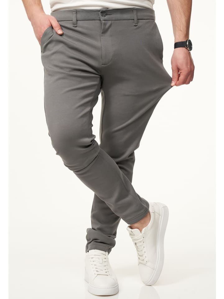 

Брюки чинос - спортивные брюки из суперэластичной ткани облегающего кроя темно-серого цвета DAILY COTTON