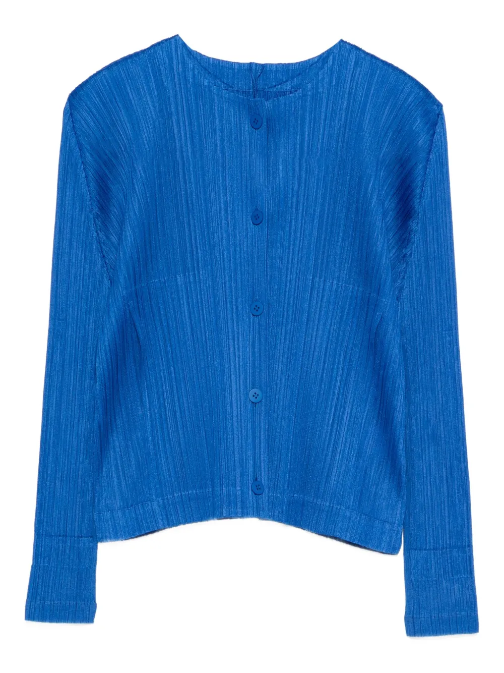 

Плиссированный жакет на пуговицах Pleats Please Issey Miyake, синий