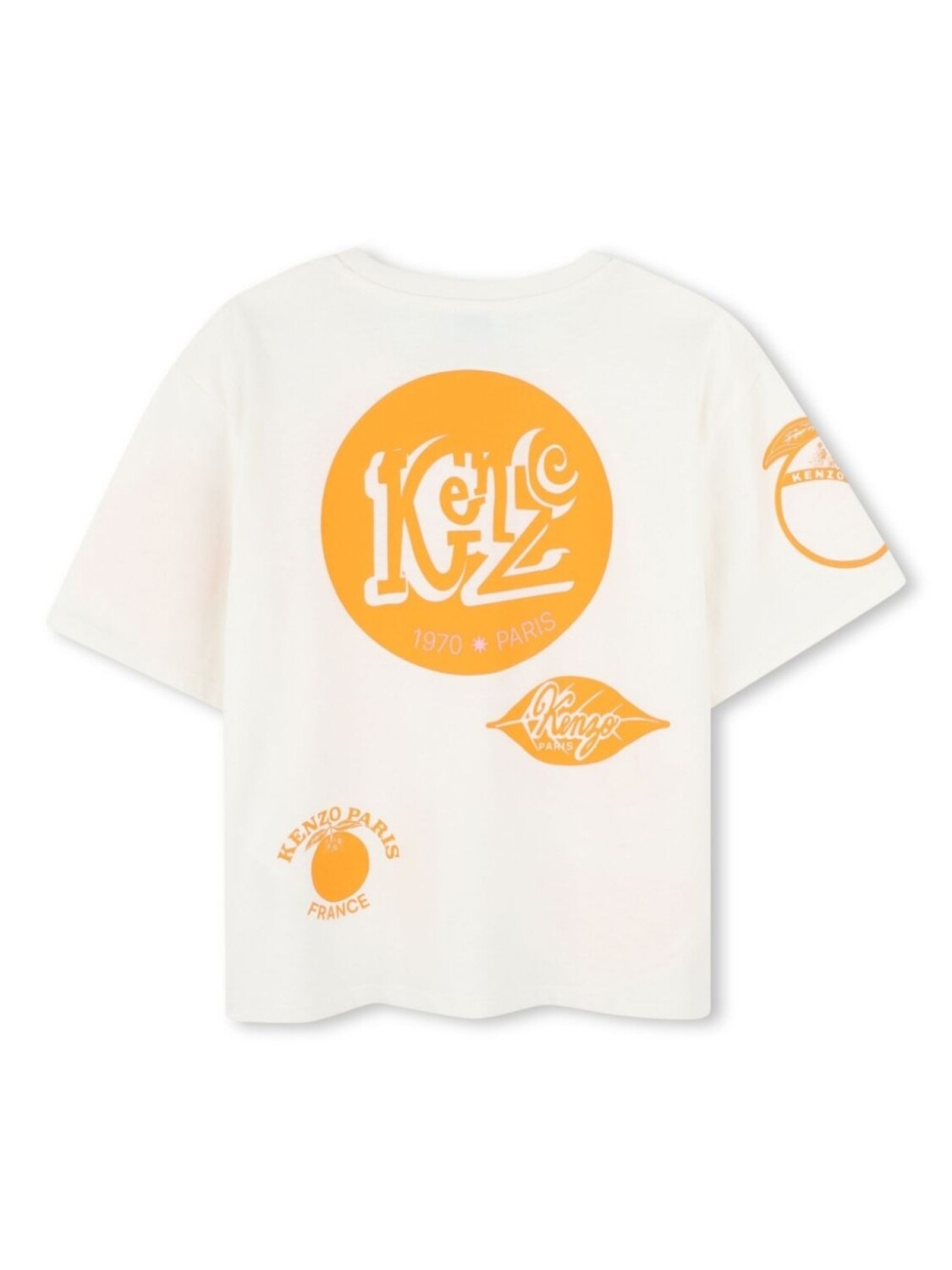 Kenzo Kids футболка с графичным принтом, белый — фото 2