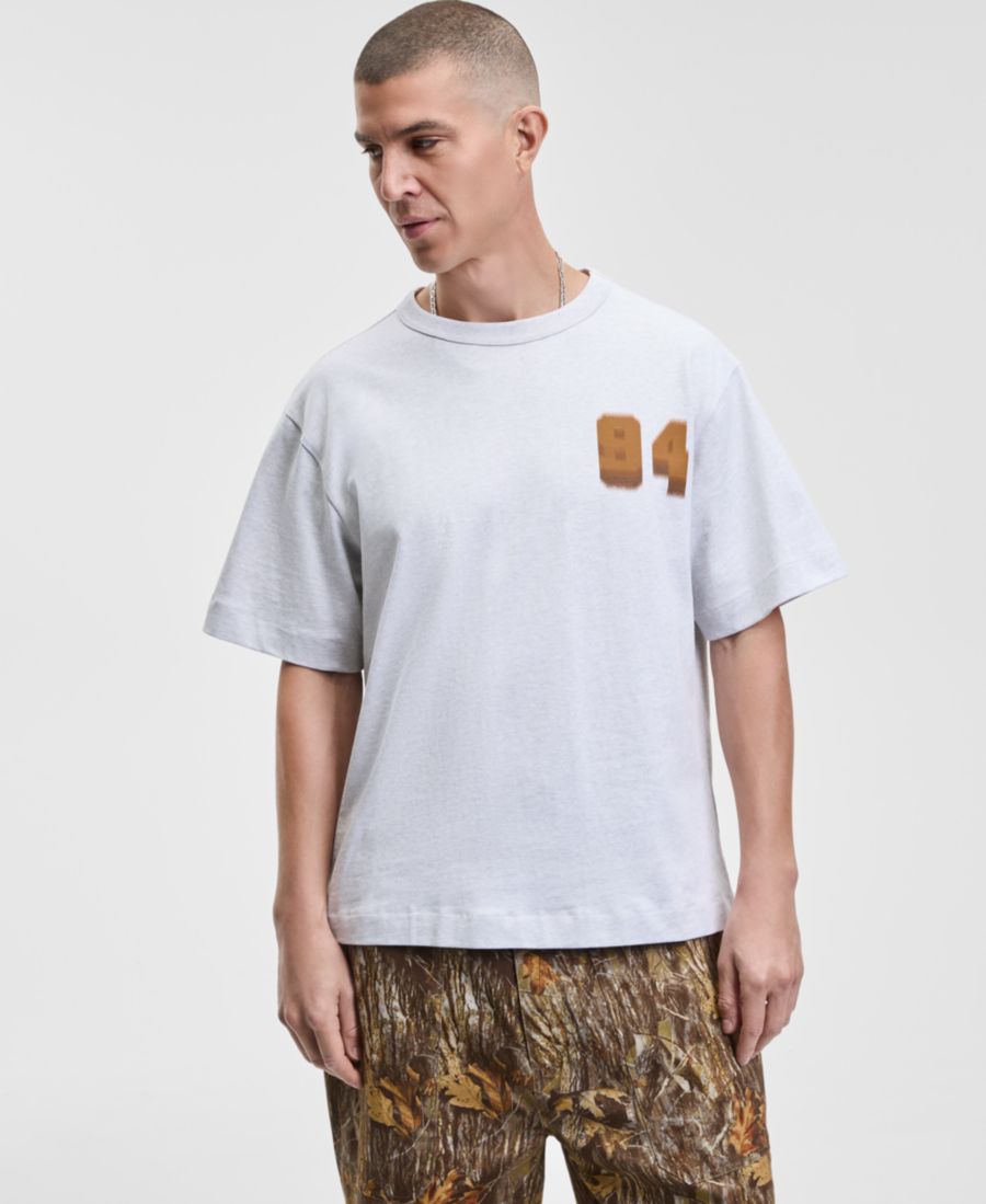 

Мужская футболка свободного кроя с коротким рукавом и круглым вырезом, с графическим принтом Mode of One, Whispy Gray