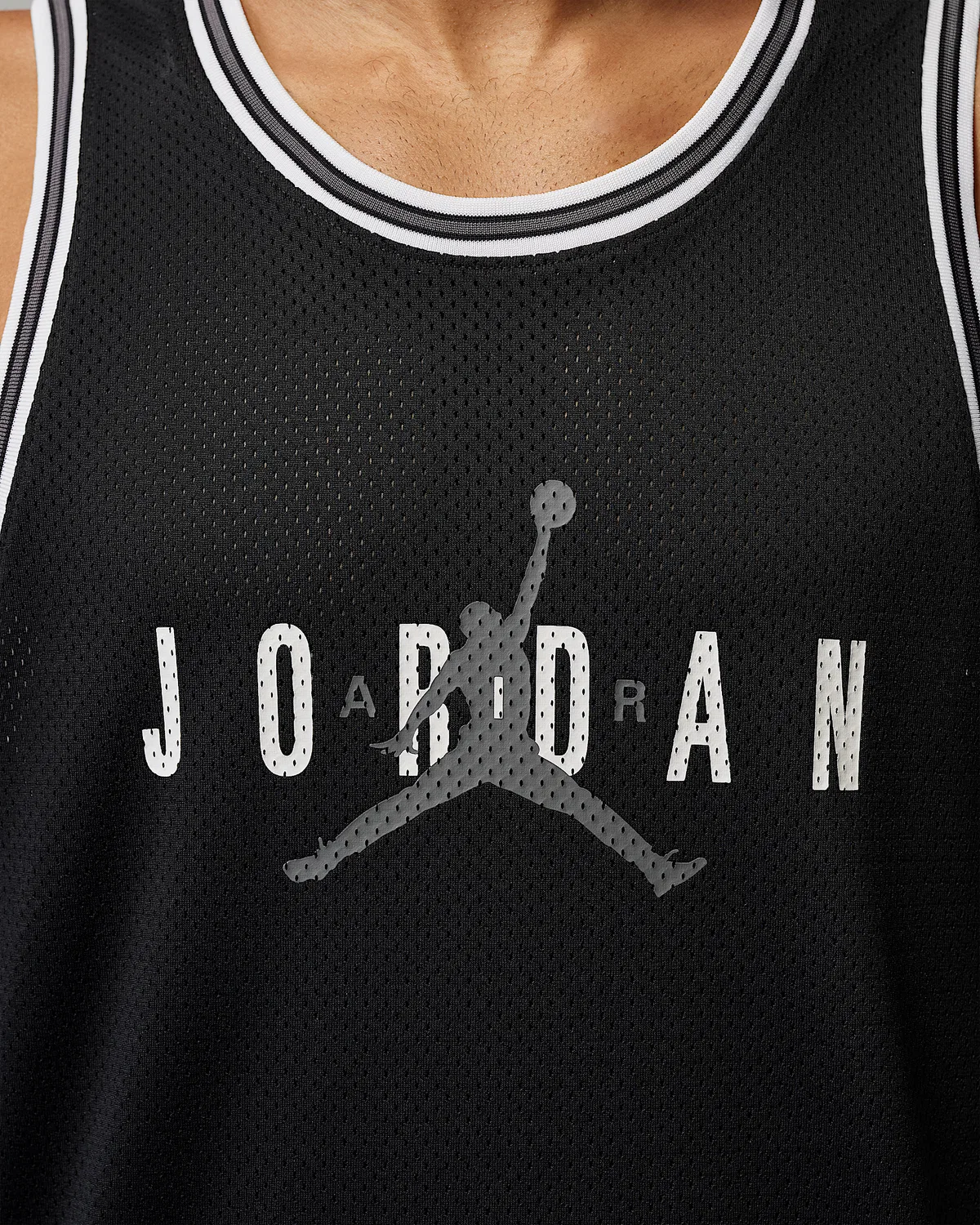 Мужская сетчатая джерси Jordan Brooklyn, Black/Iron Grey — фото 4