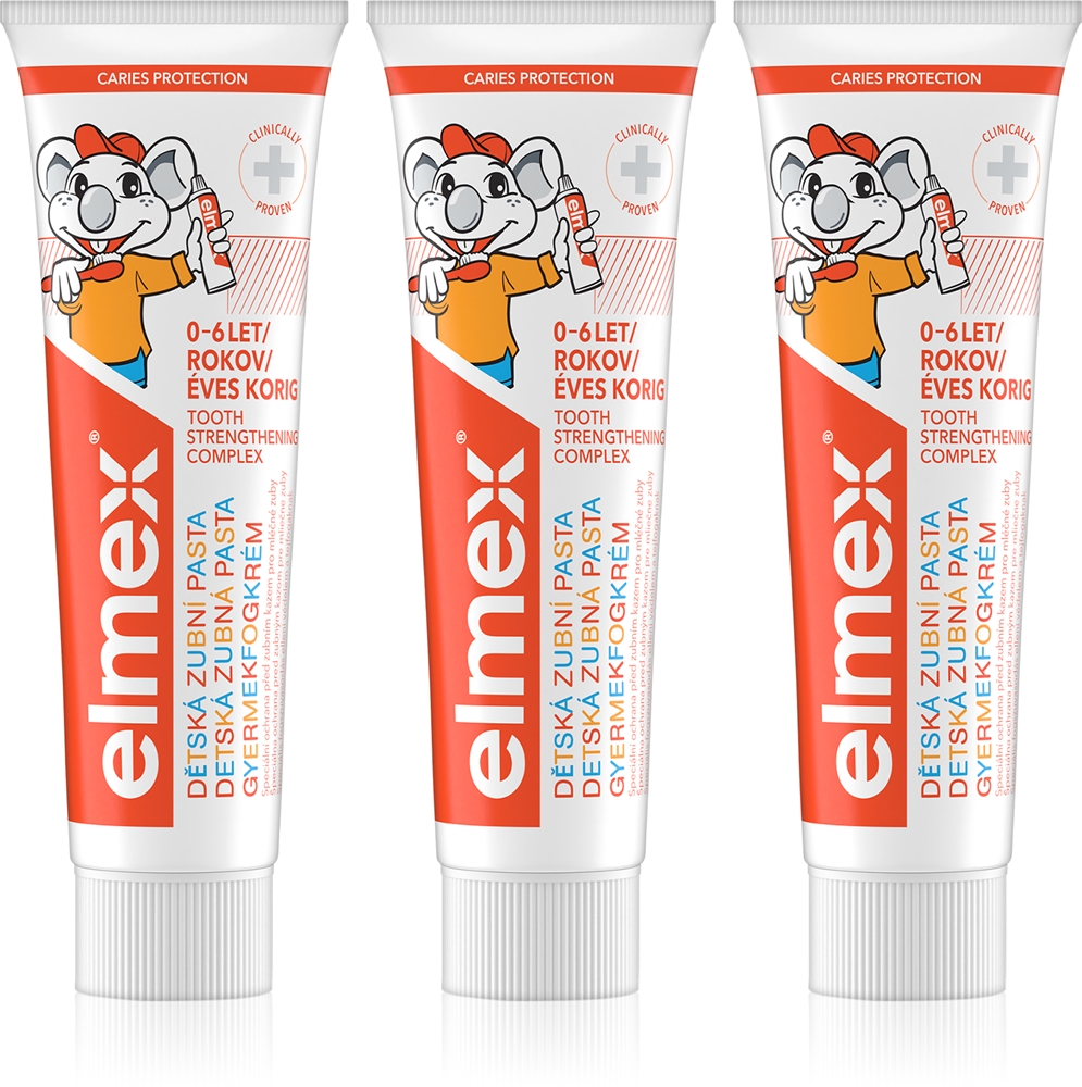 

Зубная паста для защиты от кариеса для детей Elmex, 3× 50 мл