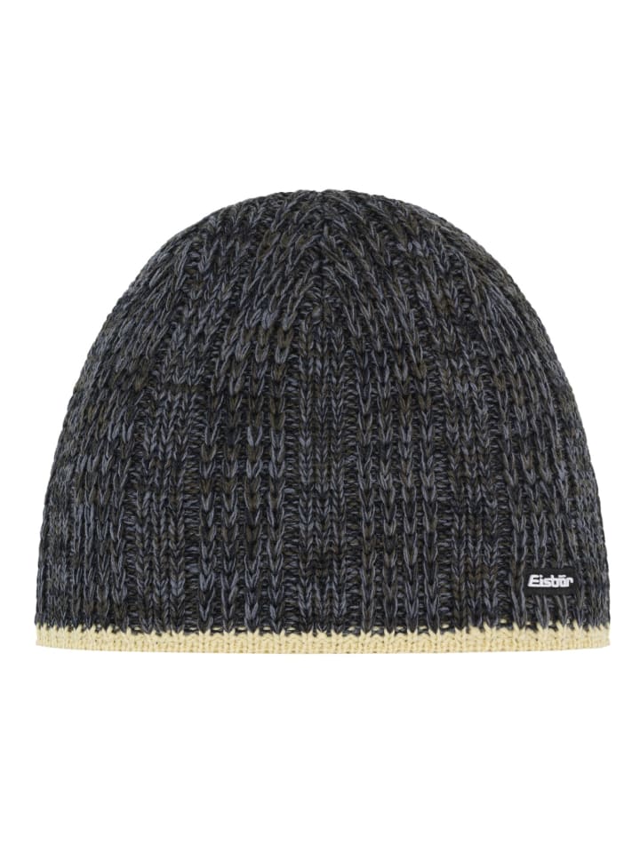 

Вязаная шапка Rene MÜ XL антрацитово-желтого цвета Eisbär