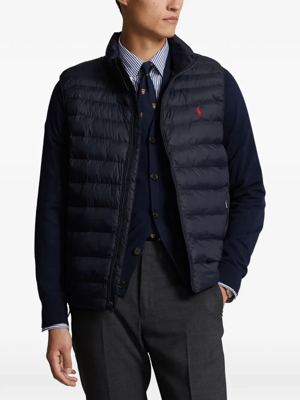 Стеганый жилет с логотипом Beaton Polo Ralph Lauren, синий — фото 3