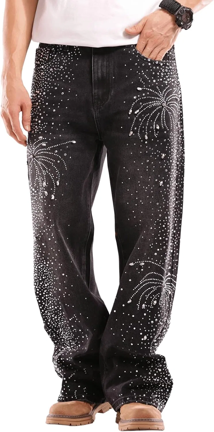 Джинсы Rhinestone Black