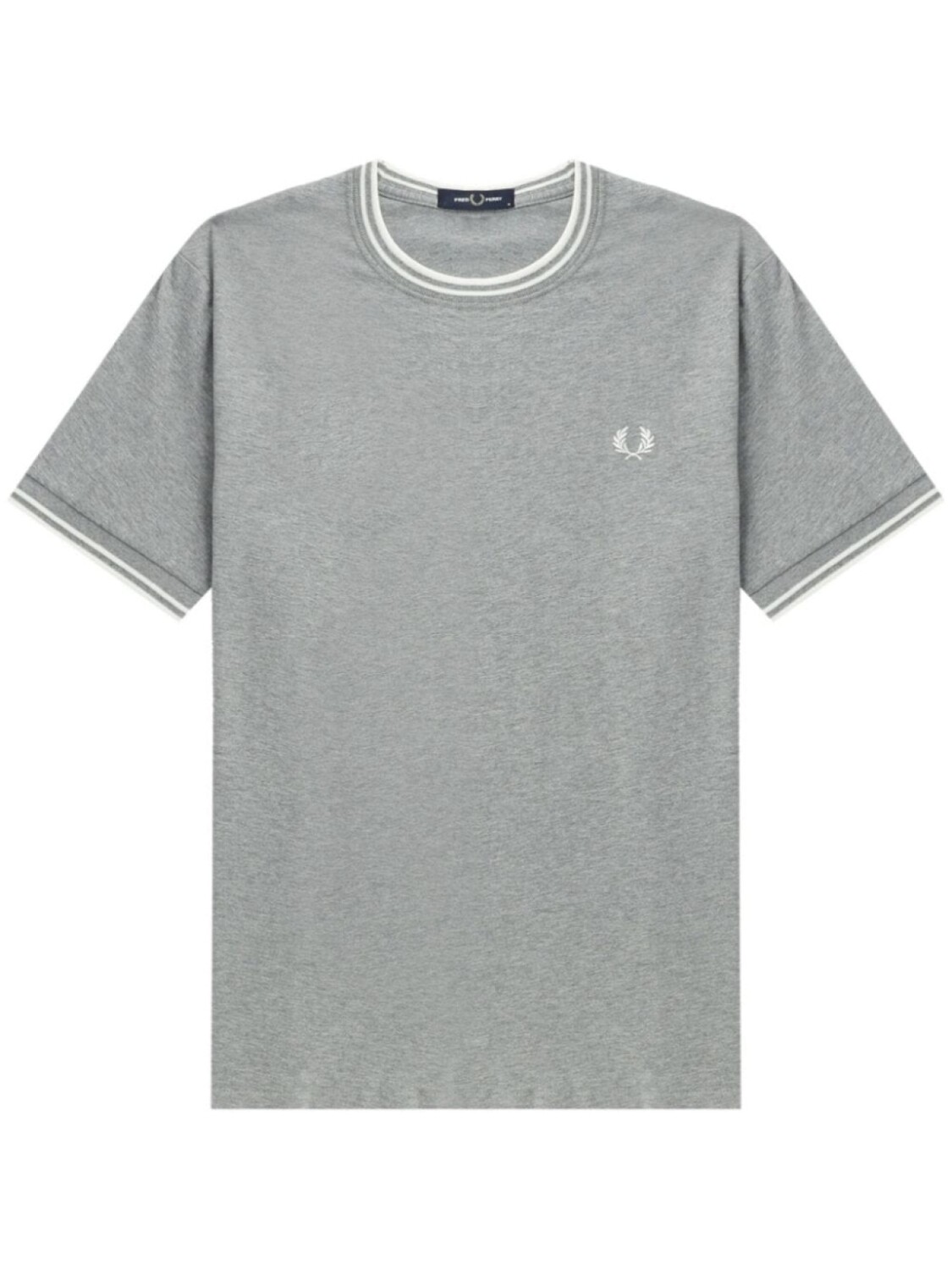 

Fred Perry футболка с вышитым логотипом, серый
