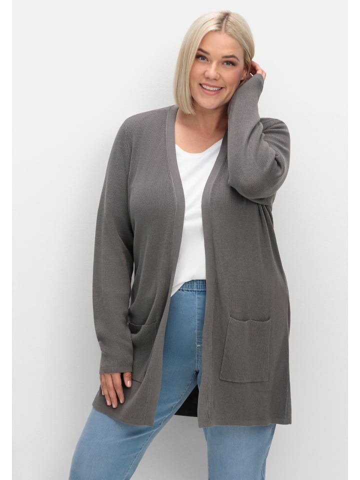 

Кардиган sheego Strickjacke, антрацит