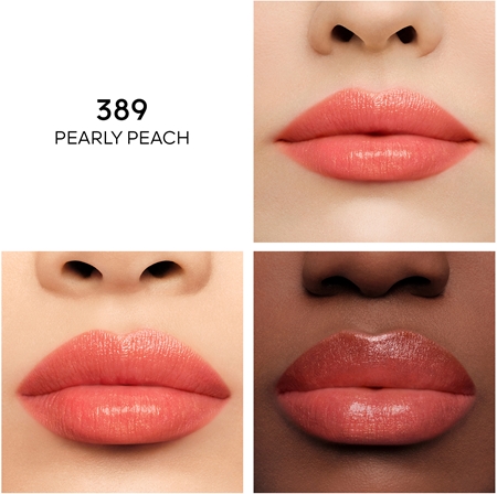 Питательный и увлажняющий бальзам для губ GUERLAIN KissKiss Bee Glow, 389 Pearly Peach 3,2 g — фото 3