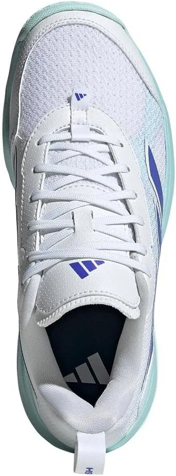 Кроссовки теннисные adidas Avaflash, белые/синие/голубые — фото 4