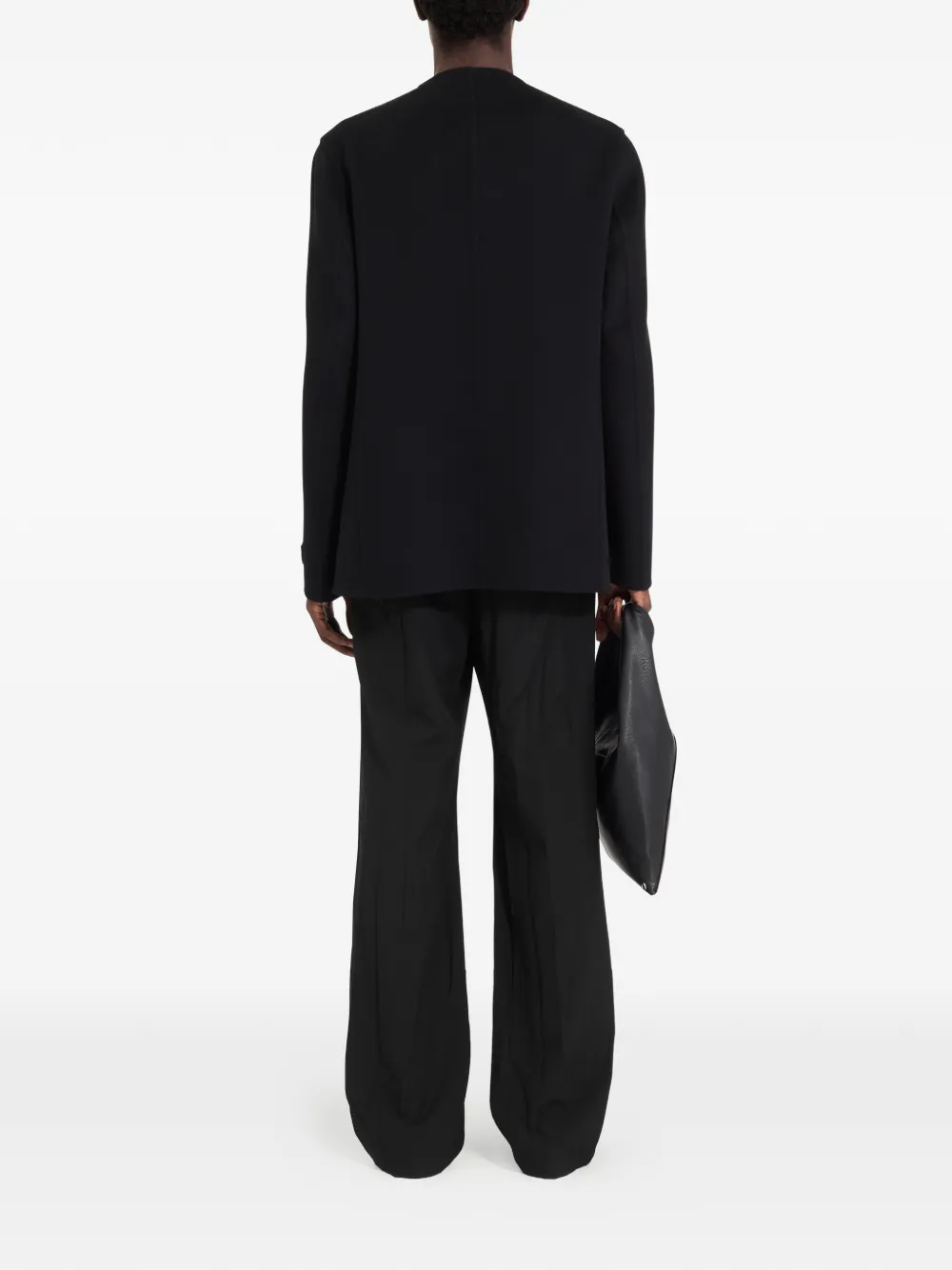 Однобортный пиджак из шерсти Mm6 Maison Margiela, черный — фото 4