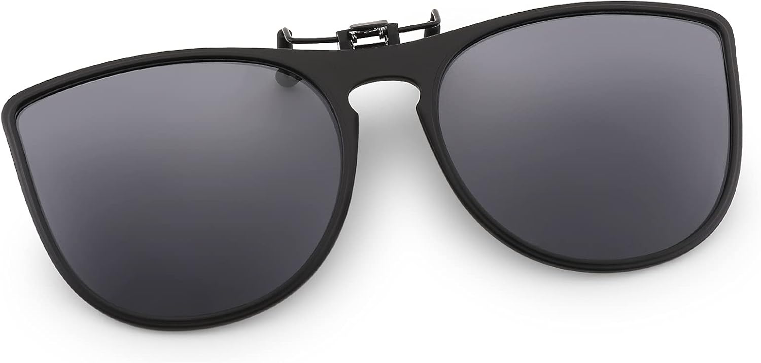 

Поляризованные солнцезащитные очки FEISEDY «Кошачий глаз» с клипсой, для мужчин и женщин, надеваются поверх обычных очков, для вождения и активного отдыха, B2764, Black-grey Lens