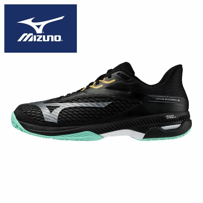 Теннисные кроссовки «Wave Exceed 6 Wide OC» от Mizuno, Black X Green