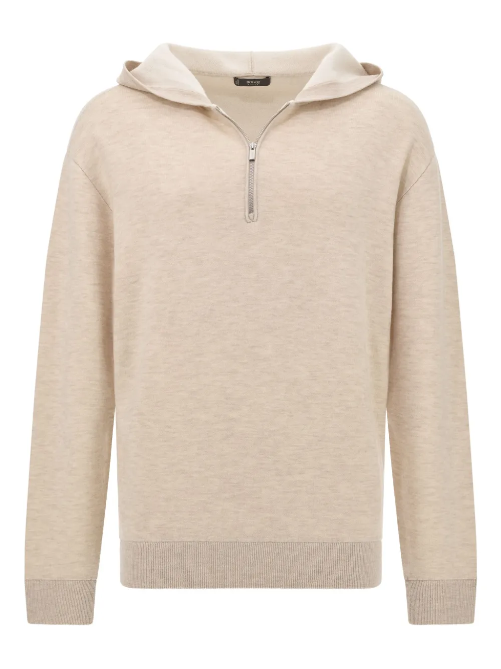 

Свитер с воротником на молнии и капюшоном Boggi Milano, нейтральный