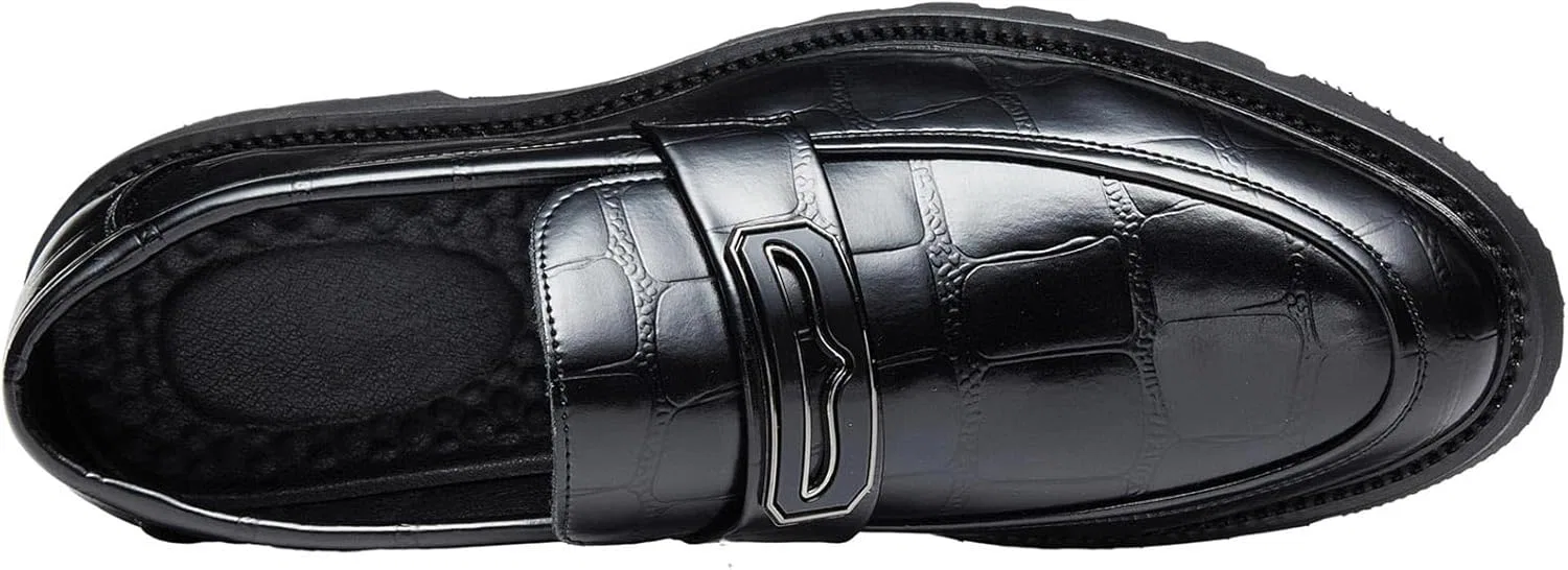 Лоферы мужские Alligator Loafers, Black BEMNRVT — фото 3