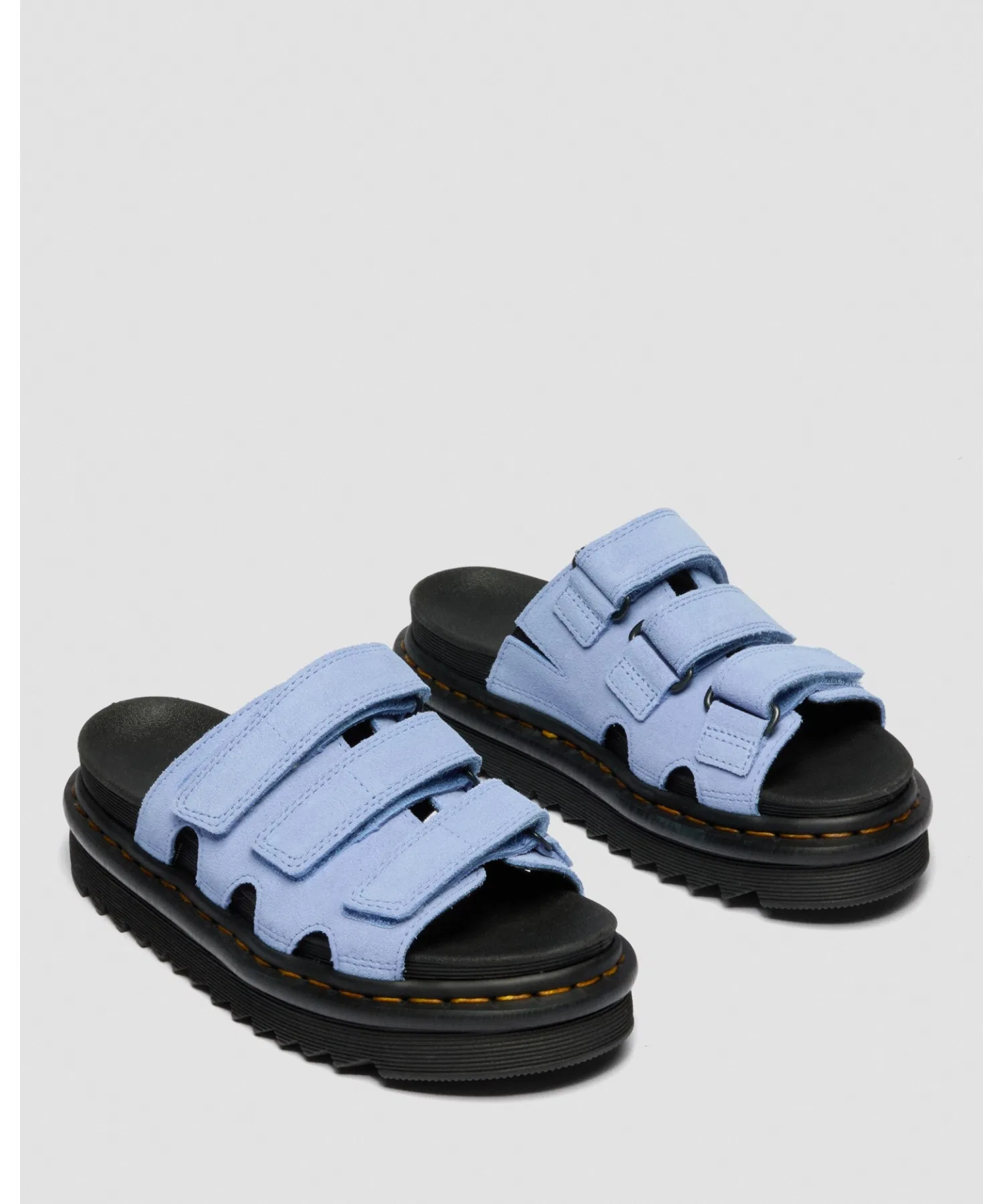 Мужские замшевые сандалии Dr. Martens RAINE с тремя ремешками тёмно-синие — фото 4