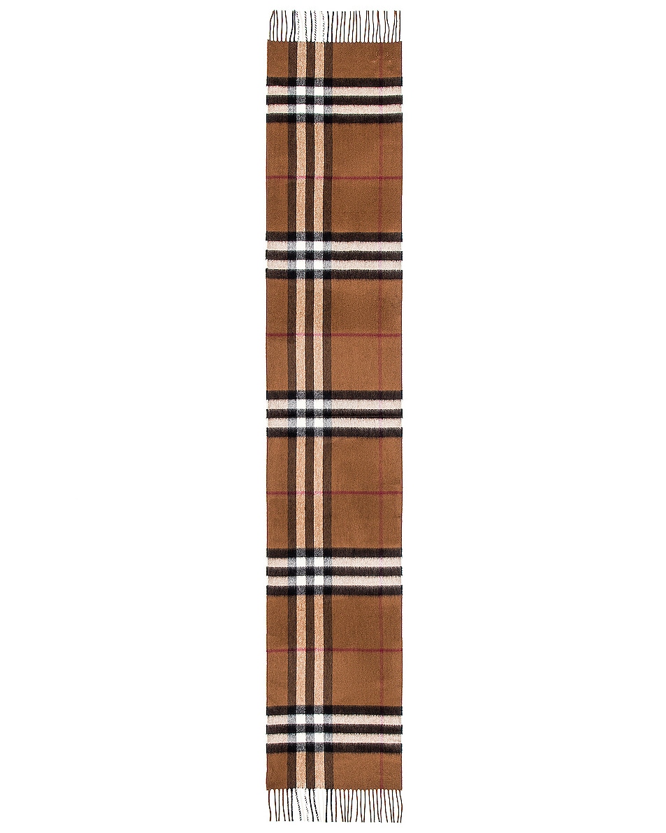 

Кашемировый шарф в клетку Giant Check Burberry, цвет Birch Brown