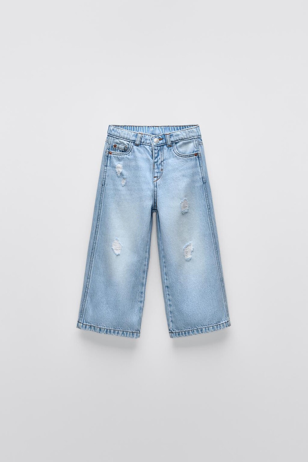 

Разрывные широкие джинсы ZARA, синий