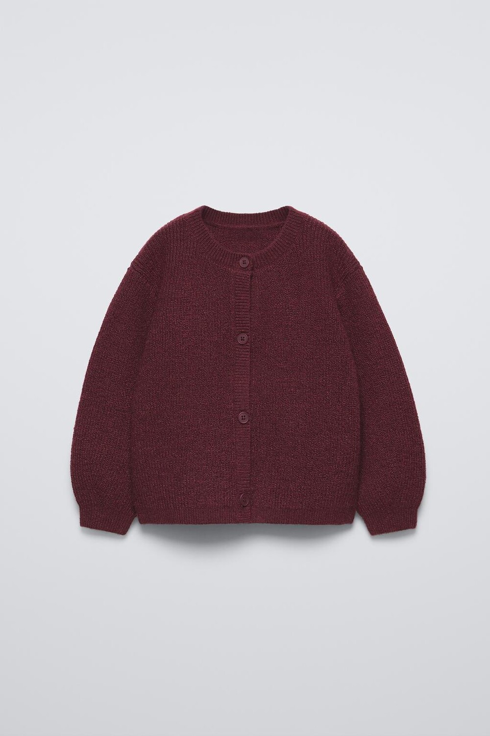 

Кардиган однотяжной вязки ZARA, бордовый