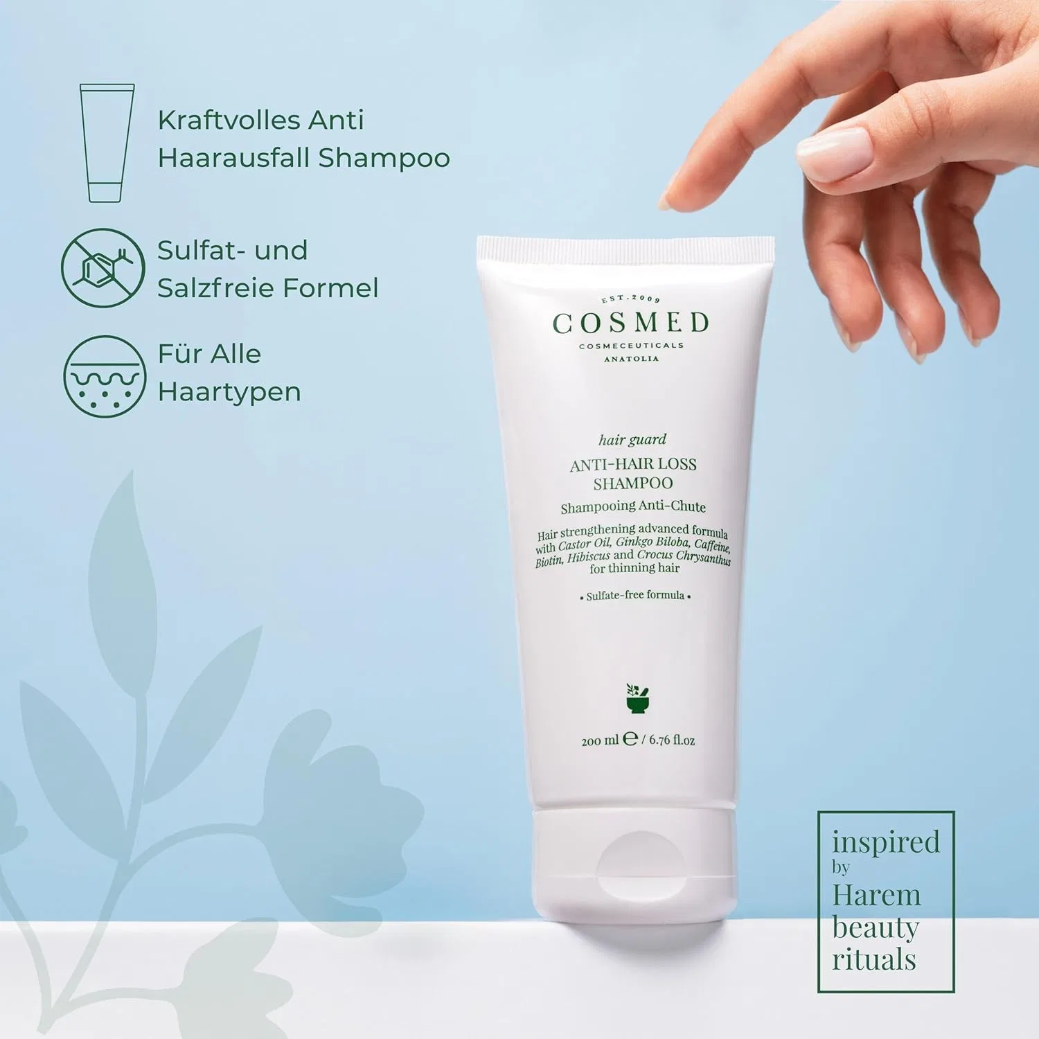Шампунь Cosmed Anti-Hair Loss против выпадения волос, 200 мл Cosmed Cosmeceuticals — фото 2