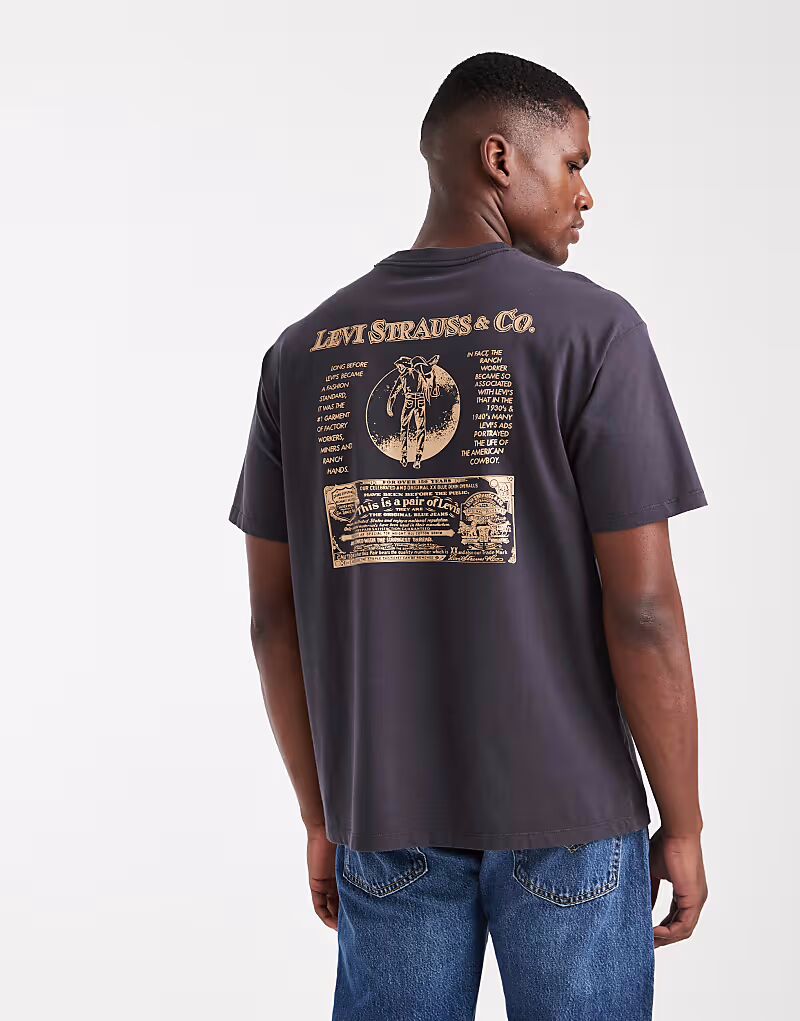 

Футболка Archive Saddle Man с винтажным принтом на спине, свободного кроя, черного цвета Levi'S, Черный, Футболка Archive Saddle Man с винтажным принтом на спине, свободного кроя, черного цвета Levi'S