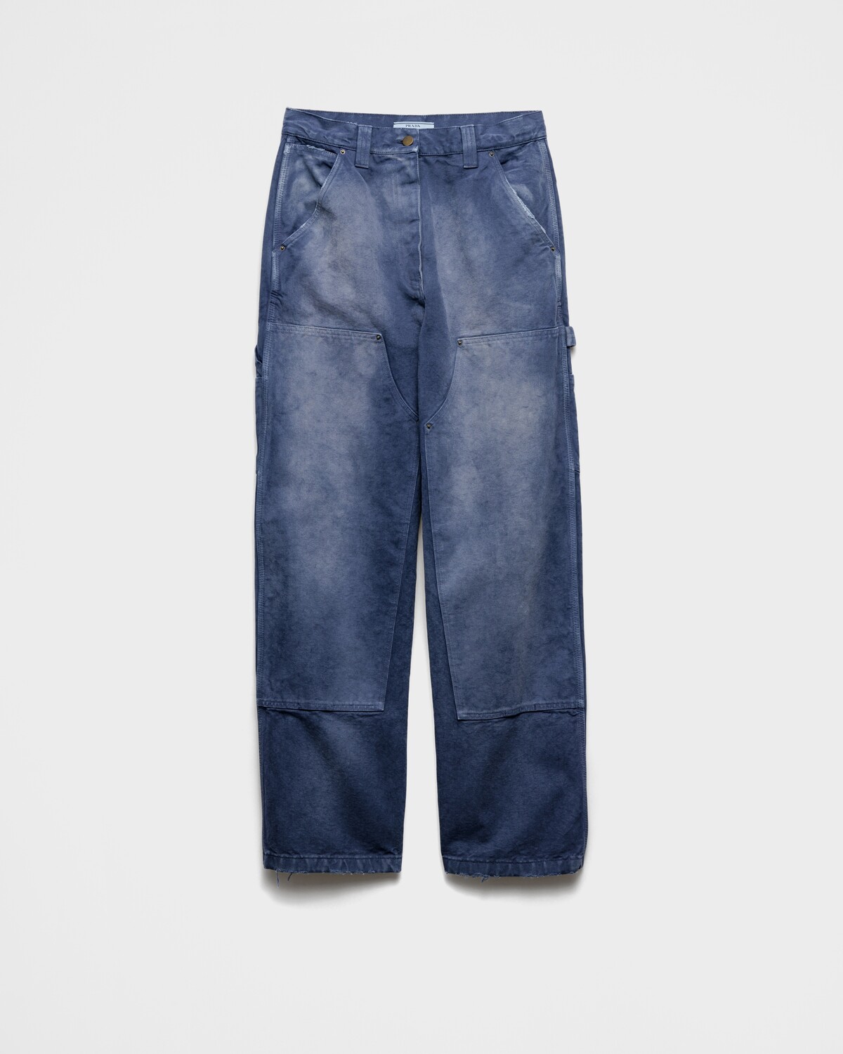 

Хлопковые карго брюки Prada, темно-синий