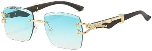 

Солнцезащитные очки прямоугольной формы 2027 года для женщин и мужчин, с градиентными линзами, золотистой оправой и защитой от УФ-излучения UV400 MTZJH, C3