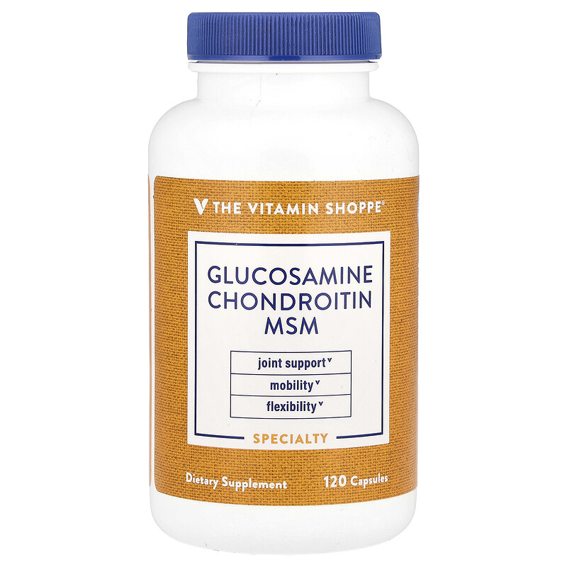 

The Vitamin Shoppe, Глюкозамин и хондроитин МСМ, 120 капсул