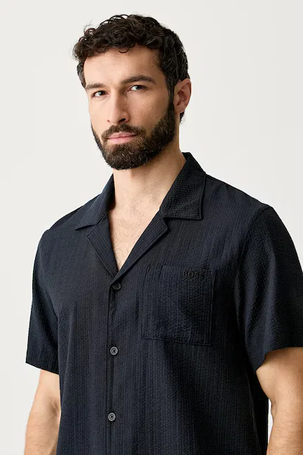 Рубашка Relax_Shirt BOSS, синий — фото 4