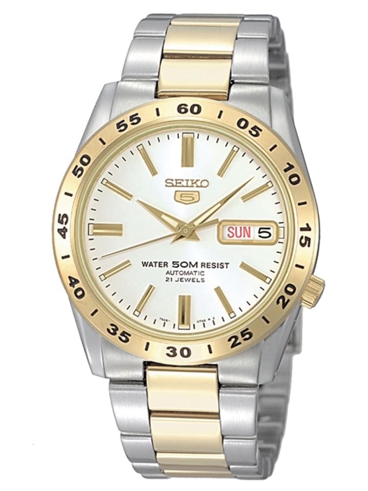 

Двухцветные мужские часы Seiko 5 автоматические