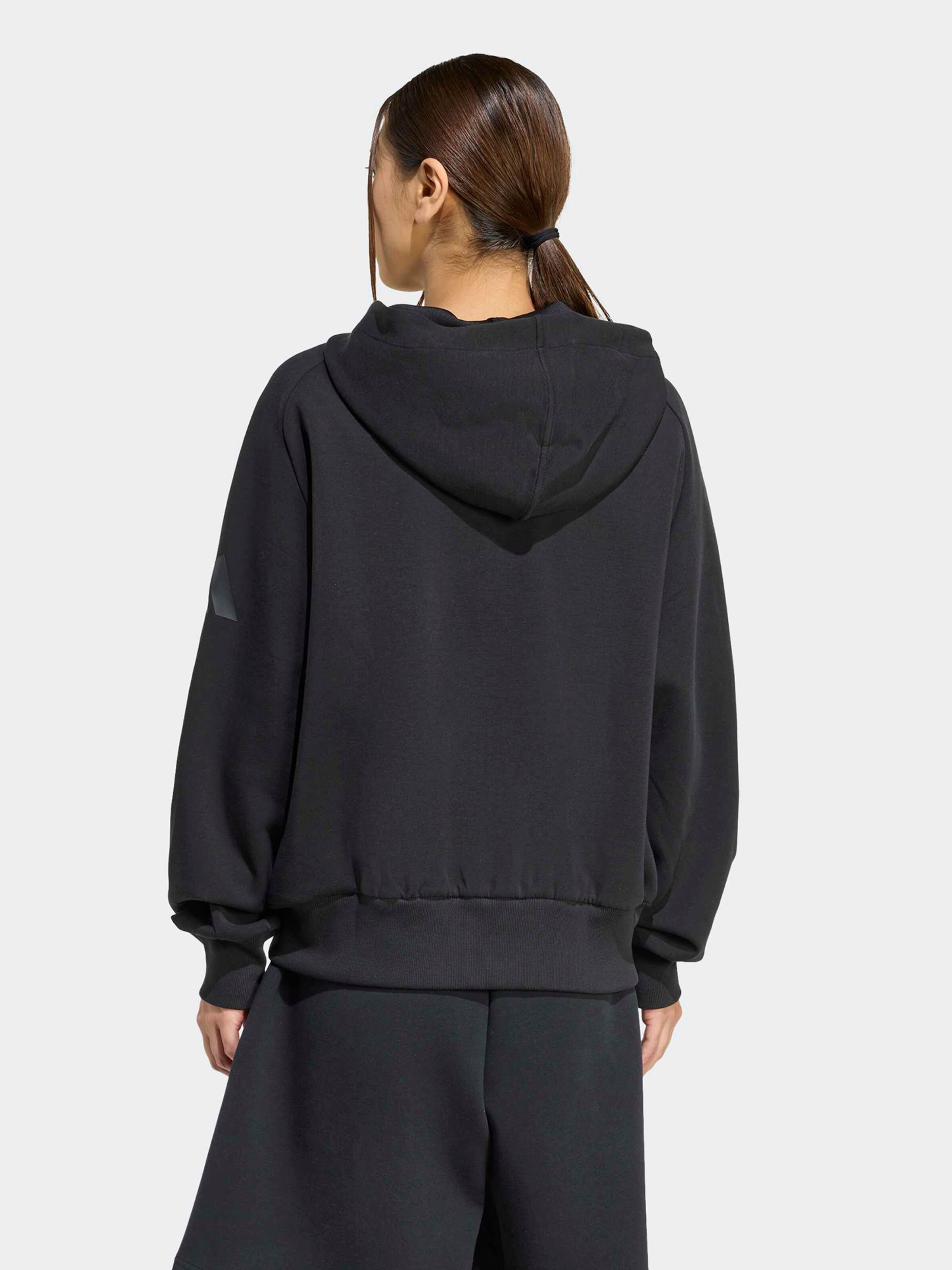 Adidas Sportswear Спортивный худи на молнии в черном цвете — фото 3