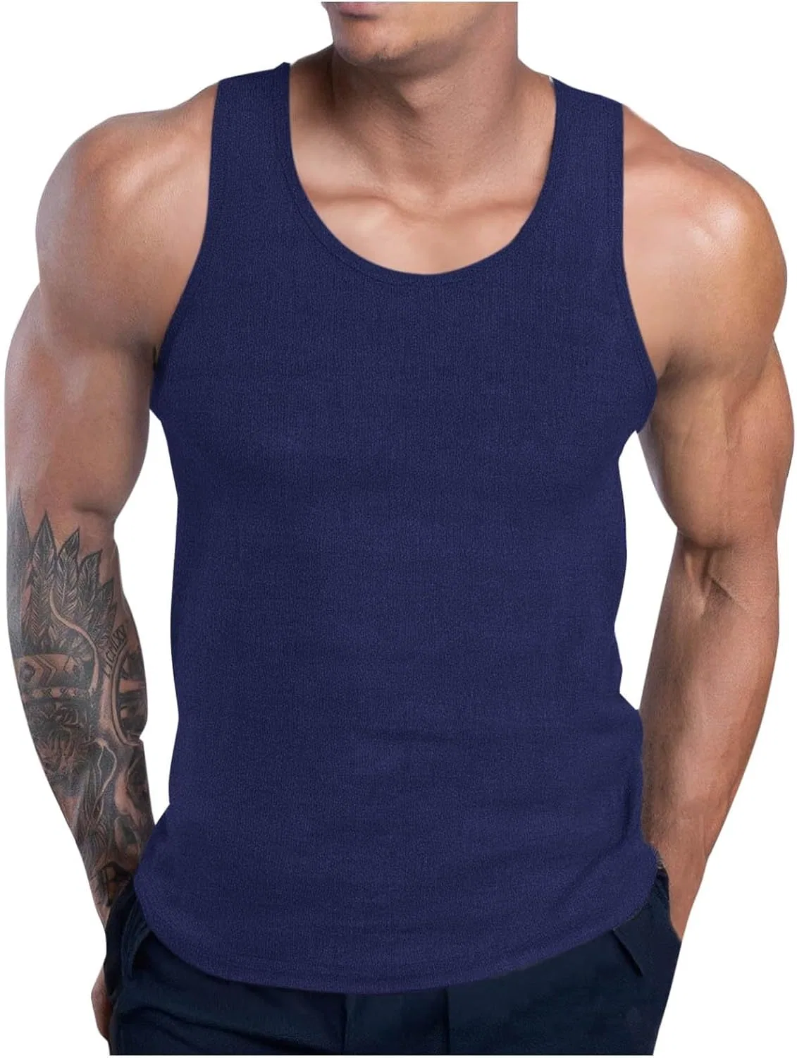 Мужской топ для бега и фитнеса, Dark Blue