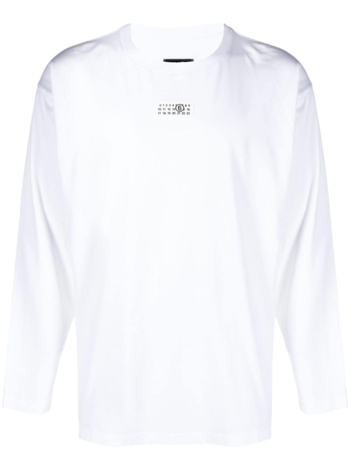 

MM6 Maison Margiela футболка с длинными рукавами и нашивкой, белый