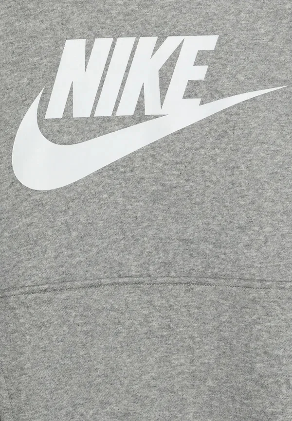 Толстовка с капюшоном Nike Sportswear Club, тёмно-серый меланж/белый — фото 4