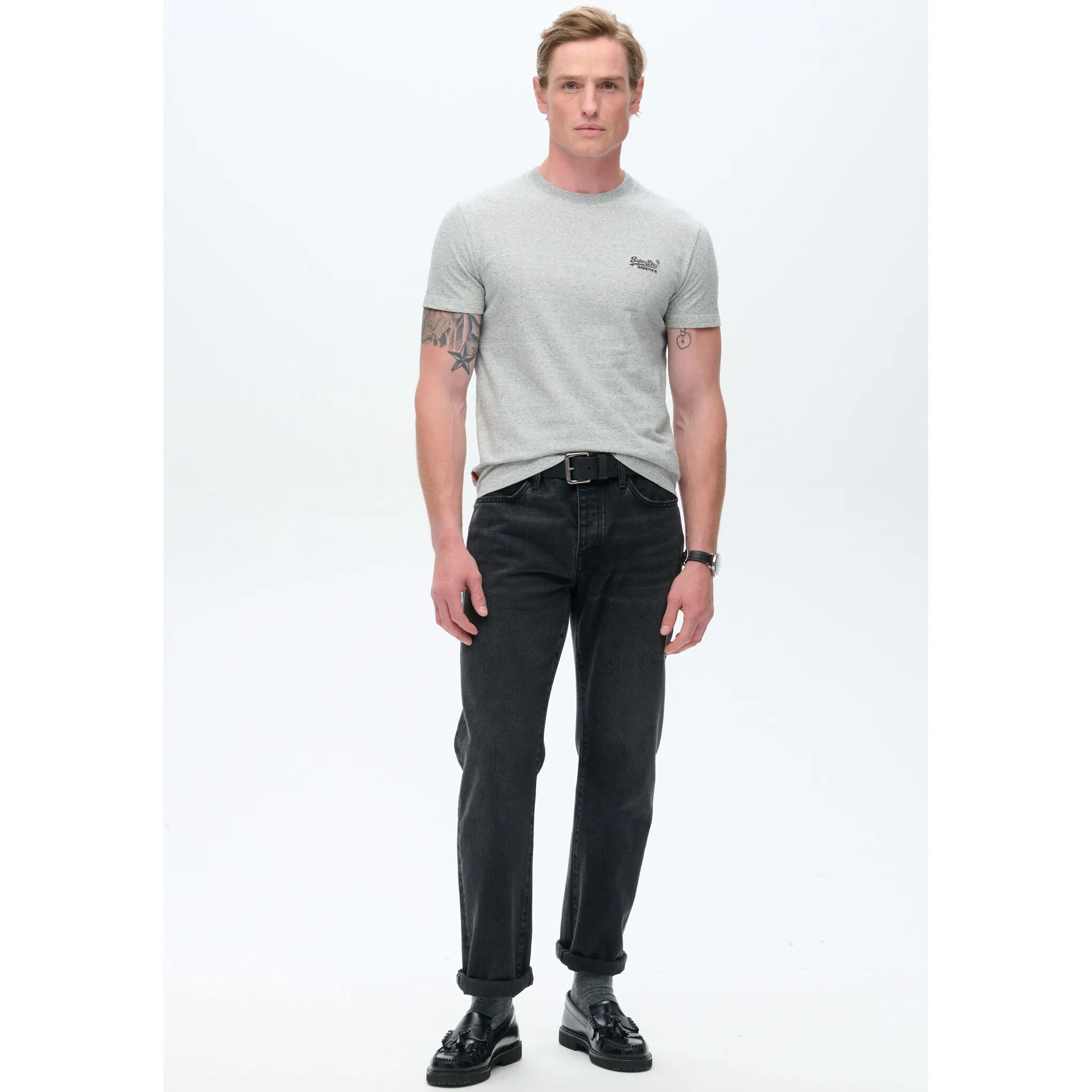 Рубашка с круглым вырезом Superdry "Футболка Essential Logo из органического хлопка", цвет Light Grey Grindle Feeder — фото 3