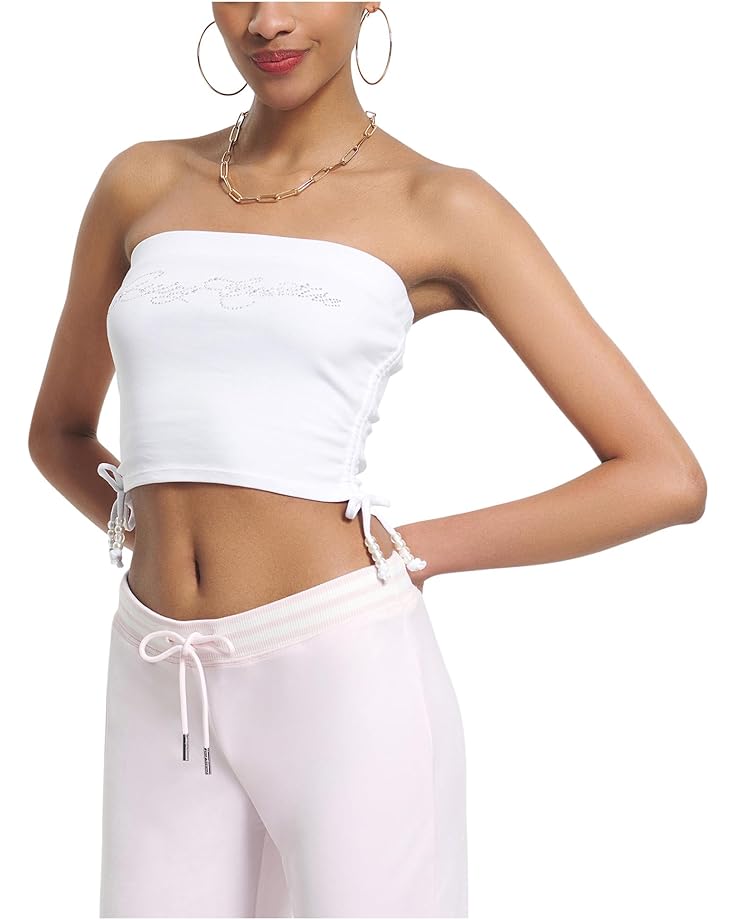 

Топ Juicy Couture Rib Tube Top With Ties, белый