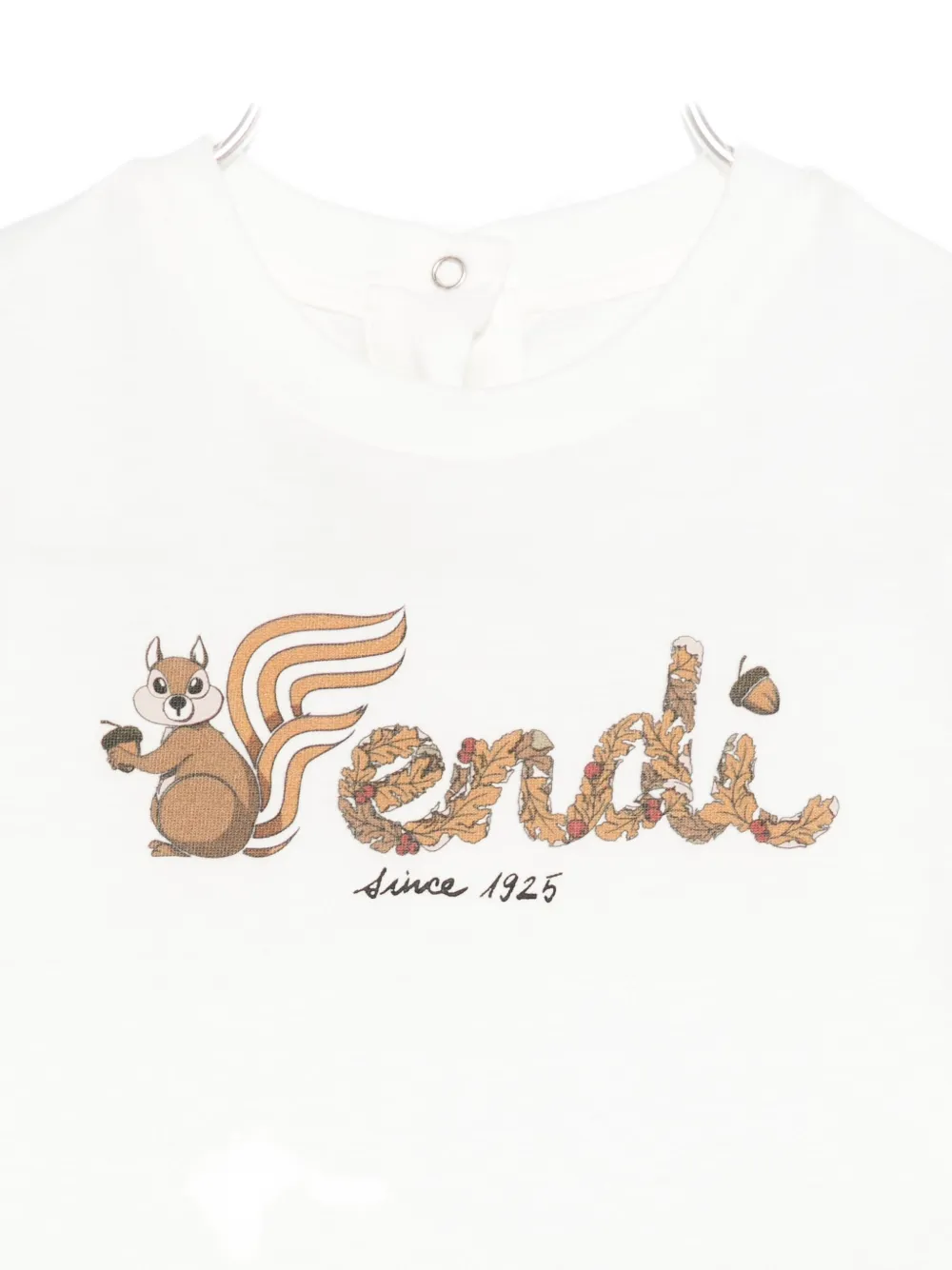 Футболка с принтом белки FENDI KIDS, белый — фото 3