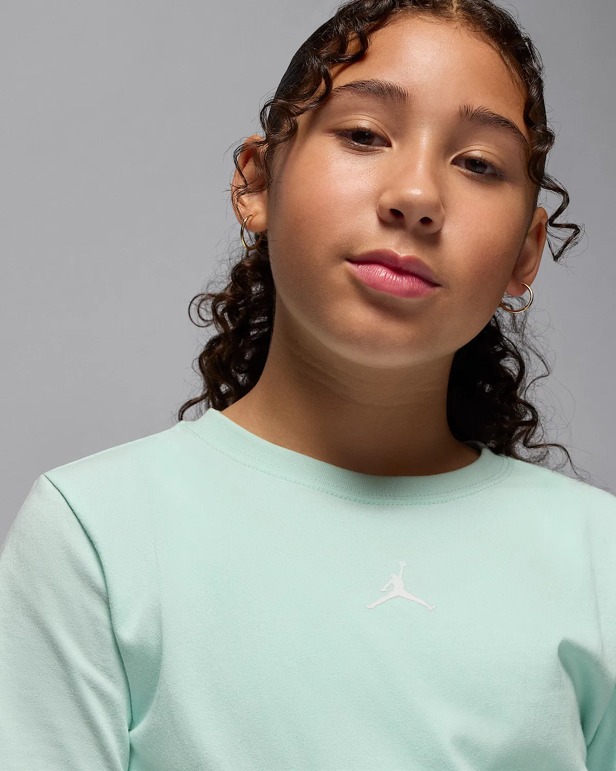 Детская футболка Jordan Sport Dri-FIT Big Kids' Core T-Shirt, Igloo — фото 3