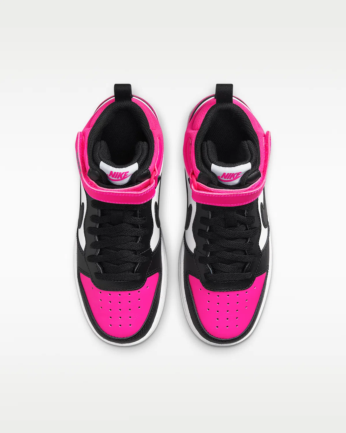 Кроссовки Nike Court Borough Mid 2 для детей, White/Fierce Pink/Black — фото 4