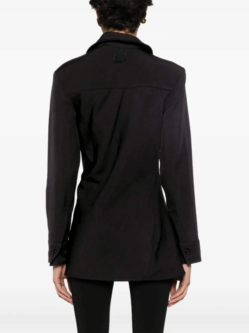 Рубашка La Chemise Pablo асимметричного кроя JACQUEMUS, черный — фото 4